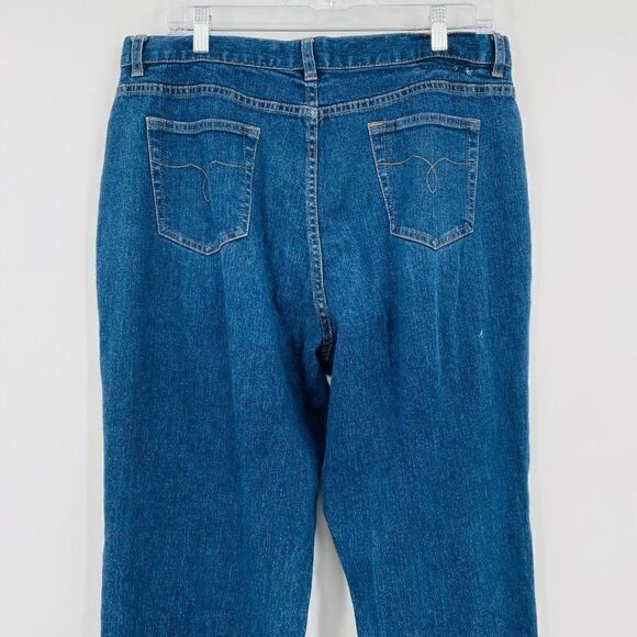 Lauren Jeans Co Size 14 Medium Wash High Rise Slim Straight Jeans - Picture 6 of 8